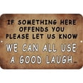 thumbnail image 1 of Placa Metal Vintage Risa Pintura Hierro Rectangular Del Pared 30x20cm, 1 of 9