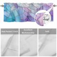 thumbnail image 4 of Curtain Valance for Windows, Colorful Glass Splicing Art Kitchen Valances Rod Pocket Short Curtains, Abstract Color Block Texture Window Valance for Bedroom Bathroom Living room 42x18in, 4 of 9