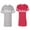 Men Heather / Women Red, variant on Mr. Mrs. Brown Matching Couple Cotton Jerseys (Men Heather / Women Black) (Men S / Women S)