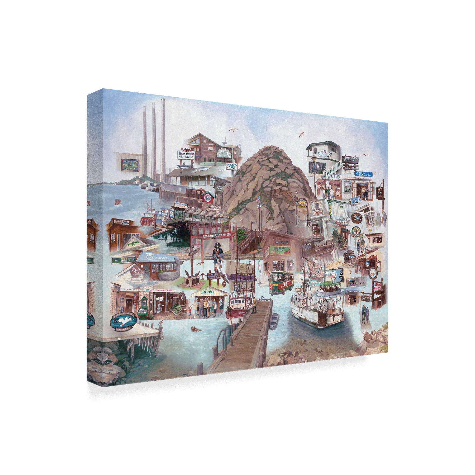 Trademark Fine Art 'A Day At Morro Bay' Canvas Art by Les Ray