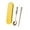 Yellow, variant on Leodye 1PCS Stainless Steel Portable Cutlery Set Spoon fork Chopsticks with Case Design Camping office Student Meal Utensil Accessory -8.66*2.16in