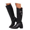 thumbnail image 3 of Women Mid-Calf Boots with Fashionable Buckle for Autumn Versatile Party Evening Wear, 3 of 9