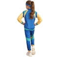 thumbnail image 3 of Doomiva Kids Girls 80s Hip Hop Tracksuit Long Sleeve Zip Up Top Jacket with Sweatpants Headband  Retro Disco Dancewear Blue 10-12, 3 of 5