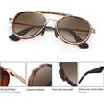 thumbnail image 4 of Sunglasses For Men Polarized Double Bridge Retro Round Thick Frame Sunglasses Polarized sunglasses, colorful dual color sunglasses, 4 of 5