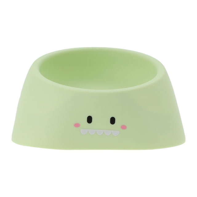 Tazón para cachorros antideslizante de 1 pieza para camping interior y exterior, plástico verde