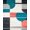 Multicolor Teal Coral Gray, Pattern 5, variant on ODIKA 8'x10' Washable Area Rug Durable, Non-Slip Personalized Photo Collage Text Grid Exact Alfombra Personalizada for Living Room, Under Sectional, Family