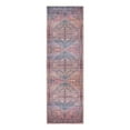 thumbnail image 5 of Unique Loom Maahru Collection Area Rug - Quarter Moon (2' x 6' 1" Runner Antique Rust Red/Blue), 5 of 12