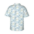 thumbnail image 3 of Daiia Cute Cat Hawaiian Shirt for Men Gentle Cotton Regular Short Sleeve Casual-Medium, 3 of 9