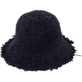 thumbnail image 6 of CoCopeaunts Winter Bucket Hat Women Tassel Raw Edge Fisherman Hat Simple Solid Color Foldable Basin Hat Casual Sunshade Hat, 6 of 8