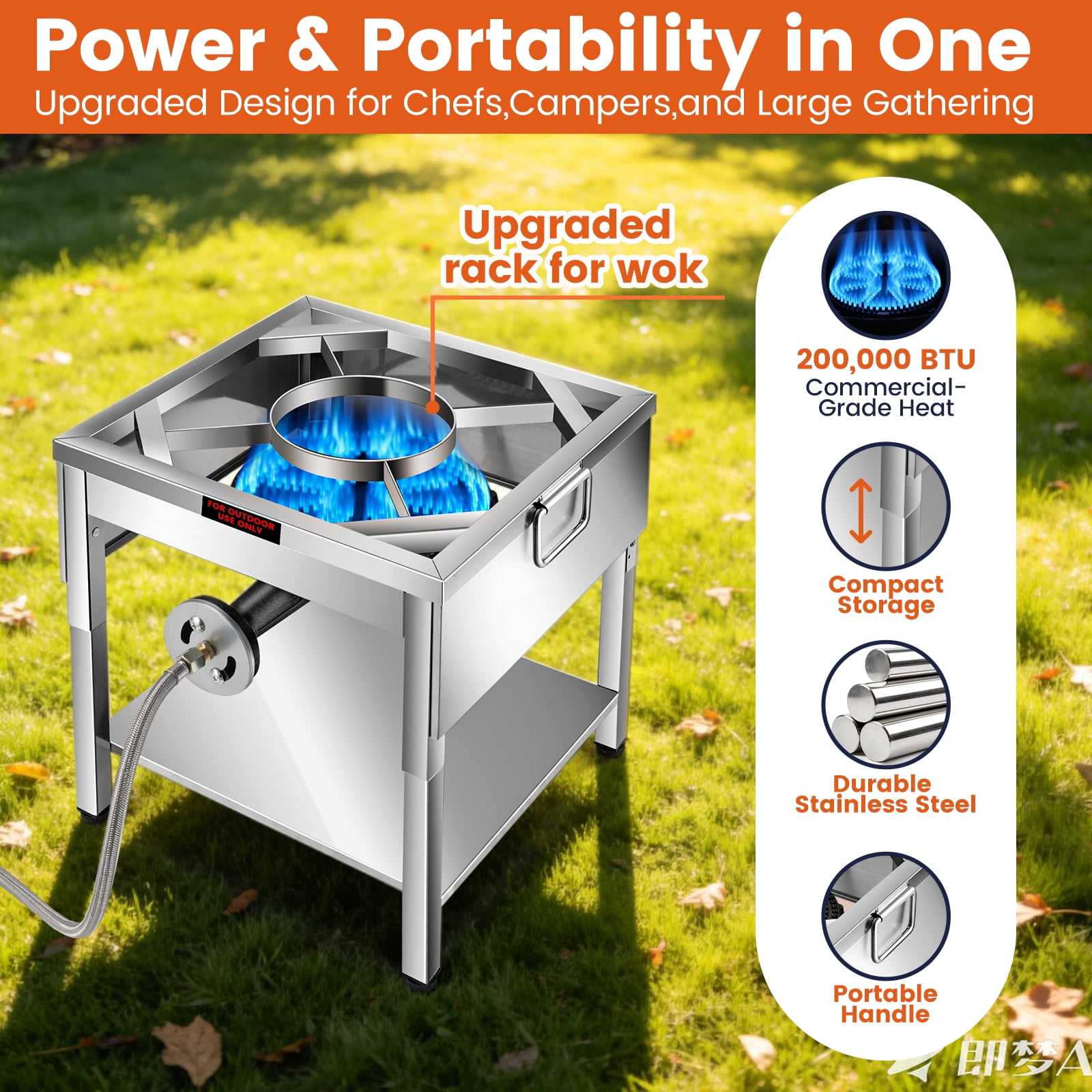 23" Stainless Steel Concave Discada Cooker with 200,000 BTU High-Pressure Propane Stove Combo | Outdoor Cooking Kit for Discada, Tacos, Griddle, Frying, Camping, and Homebrewing