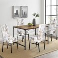 thumbnail image 2 of Chair Covers for Dining Room Set of 4, Spandex Stretch Dining Room Chair Cover, Removable Washable Kitchen Parsons Chair Covers Seat Slipcovers, Grey Gold Marble, 2 of 6