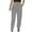 Gray, variant on OGLCCG Women's Jogger Pants Casual Cotton Linen Drawstring Elastic Waist Sweatpants Lightweight Comfy Lounge Tapered Pants with Pockets