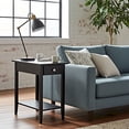 thumbnail image 6 of Fairway Avenue Home 2-Tier Solid Acacia Recliner Table with Drawer - Black, 6 of 8