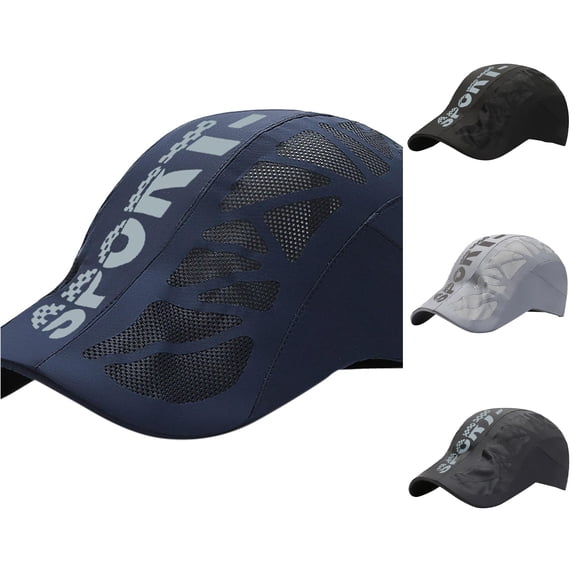 LiuXxxx Women Letter Breathable Summer Outdoor Sunscreen Baseball Cap Adjustable Unstructured Twill Lightweight Visor Headwear Navy
