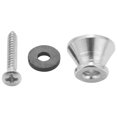 thumbnail image 2 of Tornillos de bloqueo de botones de correa de Metal cromado para bajo de guitarra (16 uds) Afortunado Sencillez, 2 of 5
