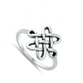 thumbnail image 4 of Unique Interlocking Celtic Cross Ring .925 Sterling Silver Band Jewelry Female Male Unisex Size 6, 4 of 4