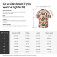 thumbnail image 5 of Yiaed Watermelon Print Mens Casual Wrinkle Free Shirts Short Sleeve Button Down Summer Stretch Dress Shirt-Medium, 5 of 5