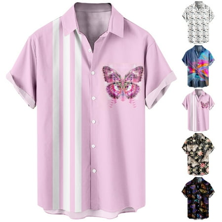 

Men s and Big Men s Summer Beach Tops Shirt Tropical Slim-Fit Clothes For Men