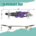 thumbnail image 2 of 31'' Complete Skateboard 7 Layer Canadian Maple Double Kick Deck Skateboards Raven skull purple roses hand drawn Tattoo vintage print Skull hand Skate Board for Beginner Adult Gifts, 2 of 5