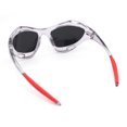 thumbnail image 4 of Mens Large Coverage Aerodynamic Vented Thick Plastic Wrap Sport Sunglasses Slate Red - Silver Mirror, 4 of 4