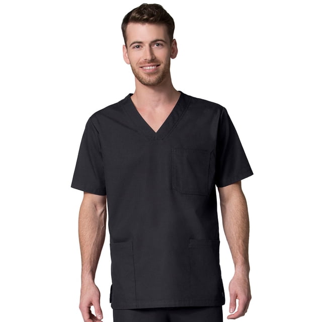 Maevn 5206 Men 3 Pocket V-Neck Top Black XS