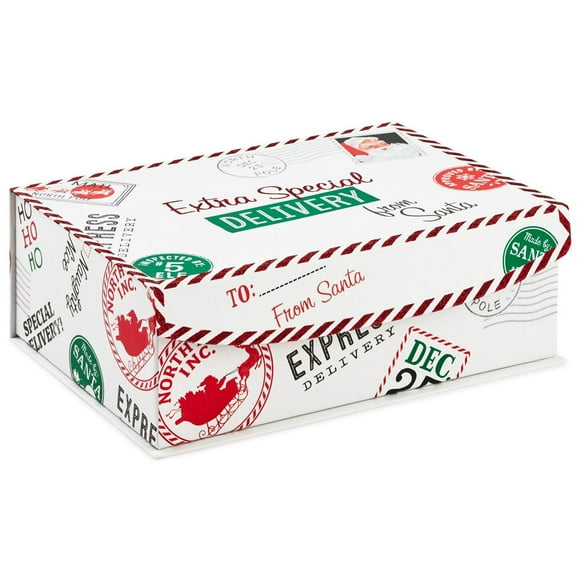 Hallmark 13" Medium Holiday Gift Box (Santa Special Delivery)