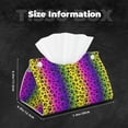 thumbnail image 6 of Lsque Animal Paw Rainbow Printed Long Tissue Box Cover Holder, Facial Paper Organizer Dispenser,Triangle with Bottom Belt, PVC Leather Decorative Organizer, 6 of 9