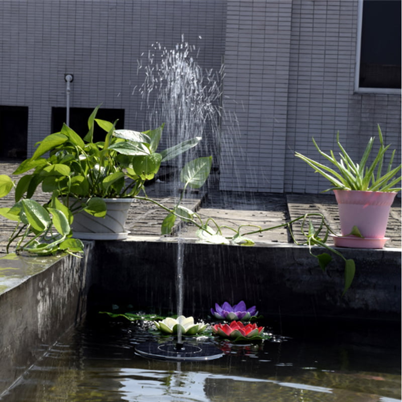 Bird Bath Solar Fountain Powered Water Pump Floating Pond Garden Pool Outdoor 