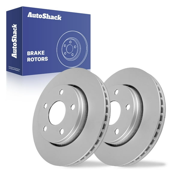 AutoShack Front Brake Rotors for Jeep, Wrangler 2007-2017 Wrangler JK 2018, 4WD RWD V6 3.6L 3.8L - Coated - ArmorStop - 11.89" (302 mm), 5-Lug