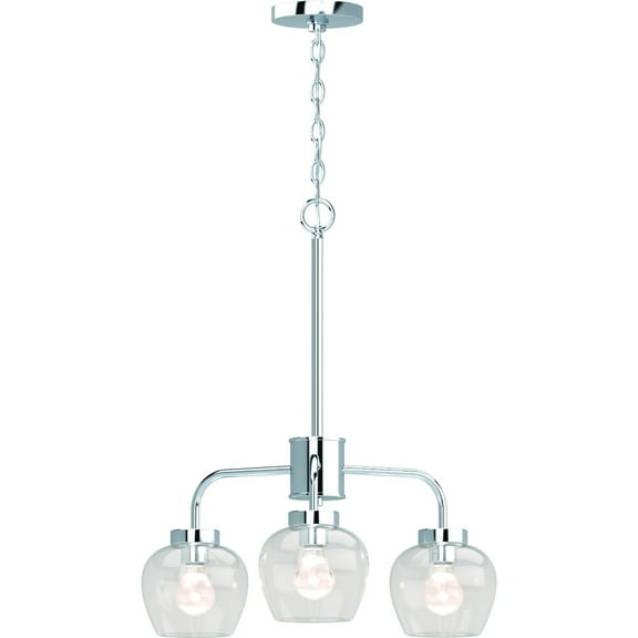 Volume Lighting Aria 3-Light Indoor Polished Nickel Hanging Chandelier