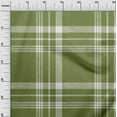thumbnail image 3 of oneOone Silk Tabby Olive Green Fabric Check Sewing Craft Projects Fabric Prints By Yard 42 Inch Wide, 3 of 4