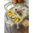 thumbnail image 2 of Bees Suqare Tablecloth - 60 x 60 Inch, Sunflowers Summer Watercolor Floral Leaf Palnt Honey Waterproof & StainResistant Tablecloth, Washable Oil-proof Table Cover for Dining/Party/Wedding/Buffet, 2 of 9