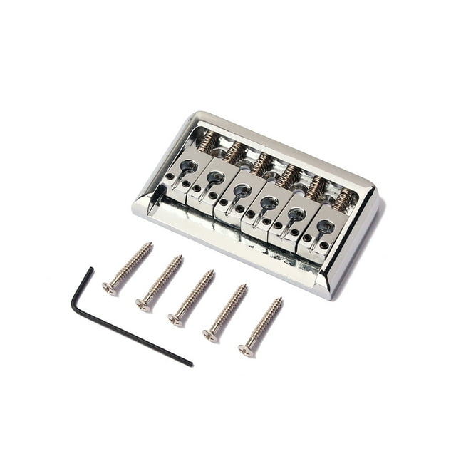 Toystoory Puente de guitarra, marco resistente de cola dura, junta de herramienta instalada, trémolo, sillín de Metal profesional, pieza de repuesto Accesorios para instrumentos musicales Toystoory OD026103-00