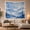 Snowy Ridges, variant on Mountain Lake Painting with Layered Cloudy Foreground Prominent, Mystical Fantasy for Space Lovers, Galaxy Room Decor, Housewarming Gift, Tapestry Wall Hanging for Bedroom and Dorm