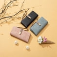 thumbnail image 2 of Cartera de mujer Cartera larga de mujer Cartera de PU Cartera con correa para la muñeca Cartera, 2 of 5