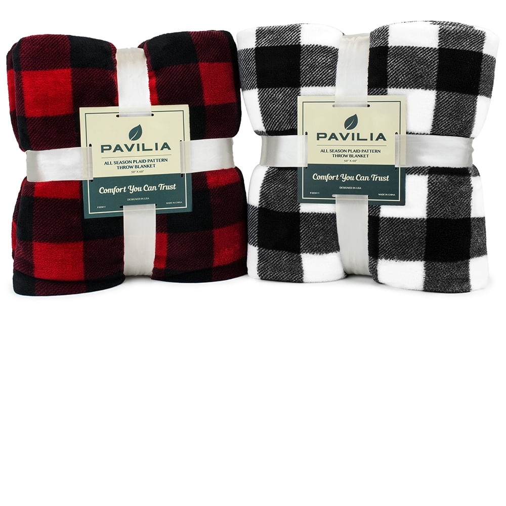 PAVILIA Flannel Fleece Throw Blanket for Couch | Super Soft Cozy Microfiber Couch Blanket | Decorative Accent Throw