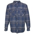 thumbnail image 2 of Men's Flannel Shirt Jacket Button Up Classic Fit Cotton Polyester Black Red M, 2 of 2