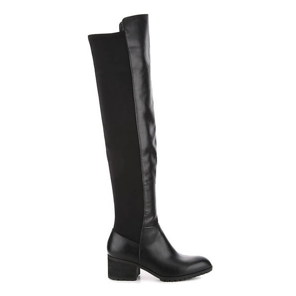 CHARLES BY CHARLES DAVID Womens Black Stretch Comfort Reason Round Toe Block Heel Zip-Up Dress Boots 9.5 M