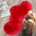 thumbnail image 6 of 2 Pieces Fluffy Heart Shaped Rug Faux Area Rug Bushy Room Carpet for Home Living Room Sofa Floor Bedroom, 12 x 16 Inch (Red), 6 of 14