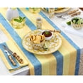 thumbnail image 5 of Solino Home Linen Table Runner 108 Inches Long - Cabana Stripe, 100% Pure Linen Bright Summer Stripe Farmhouse Table Runner 14 x 108 Inch for Dining, Spring, Easter, 5 of 5