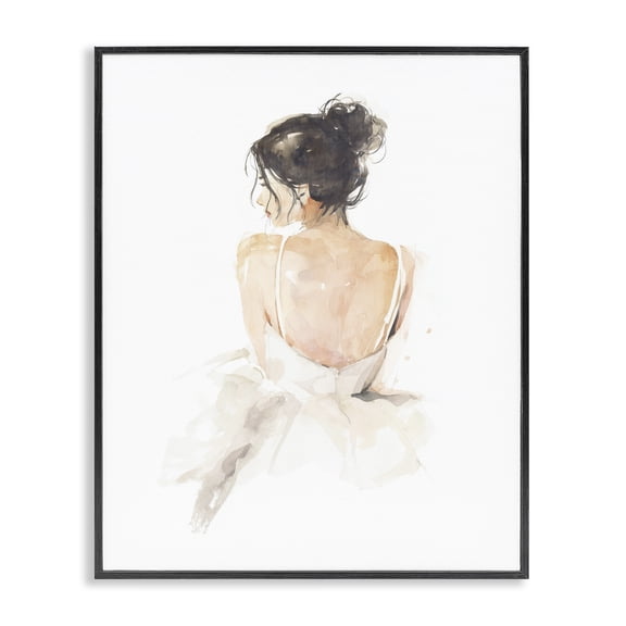 Stupell Industries Cottage Feminine Serenity Woman Black Framed Giclee Art, 11 x 14, by Svetlana Aleynikova