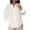 White, variant on Women's Cotton Linen Shirts Plus Size Long Sleeve Shirt Oversized Solid Color V Neck Tops White XXXL