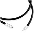 thumbnail image 2 of 5 Piezas Collar de Cuerda de Piel de 2 mm de Collar de Cadena de Aleación Negro Plata Color Hombre Longitud 51 cm, 2 of 5