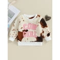 thumbnail image 2 of Bagilaanoe Toddler Baby Girl Plush Sweatshirt Long Sleeve Letter Embroidery Pullover 6M 12M 18M 24M 3T 4T Kids Fall Loose Tee Tops, 2 of 9