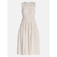 thumbnail image 5 of Time and Tru Women's Sleeveless Smocked Midi Dress, Sizes XS-XXXL, 5 of 5
