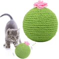 thumbnail image 1 of Juguete De Bola De Gato De Cuerda De Sisal De Cactus Con Juguete De Gato Catnip Teaser Para Gatitos Gatos Juguete Interactivo Kearding PT002148-00, 1 of 6