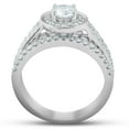 thumbnail image 2 of Silvago Jewel 14K White Gold Plated Rings For Her - 1.8 Ct Round Cut Lab Created Diamond Ring for Women's - Prong Set Simple Wedding Rings for Women's - Engagement Wedding White Diamond Rings for Her, 2 of 3