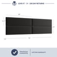 thumbnail image 6 of BELLEZE Upholstered Black Headboard Panels for Wall Fits a Twin, Double, Queen, King Bed Frame, 38" x 11.5" - Configuration of 8 Individual Panels, 6 of 7