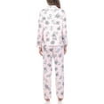 thumbnail image 3 of White Mark Women's Long Sleeve & Pants Floral Pajama Set, 3 of 5