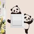 thumbnail image 4 of Juego de 1 adhesivo de vinilo para interruptores con diseño de panda, 4 of 5
